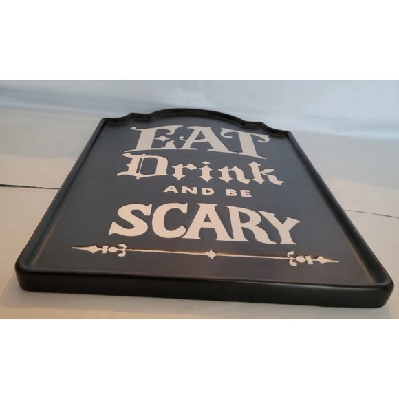 Threshold Halloween Tombstone Black Serving Platter Eat Drink Stoneware … - Picture 9 of 9